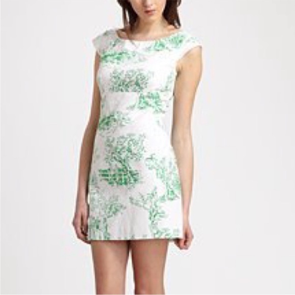 Lilly Pulitzer Allura Spring Fever Toile Dress cotton size boatneck cap sleeve 0 - Picture 12 of 12